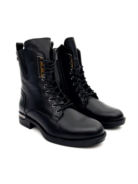 Venüs 2553205K Kadın Hakiki Deri Fermuarlı Postal Bot - 4