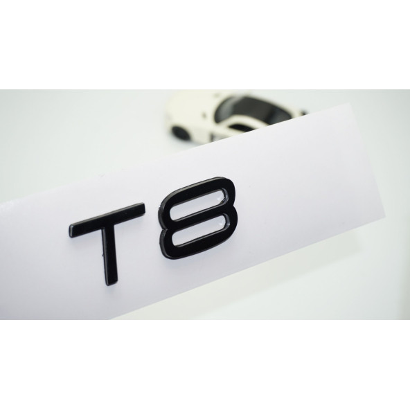 DK Tuning T8 Siyah ABS 3M 3D Bagaj Yazı Logo Volvo İle Uyumlu