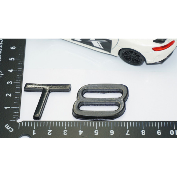 DK Tuning T8 Siyah ABS 3M 3D Bagaj Yazı Logo Volvo İle Uyumlu - 4