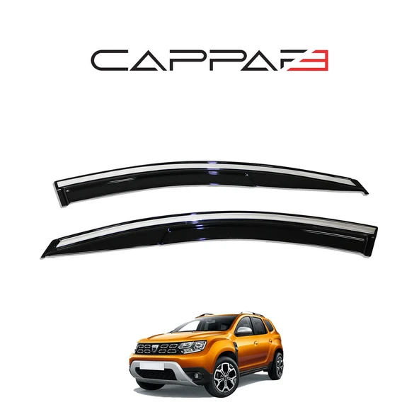 Dacia Duster 2018-2024 Yıl Aralığı Uyumlu Cam Rüzgarlığı 4 Parça Kromlu - 4
