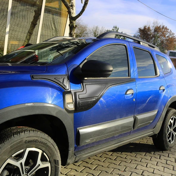 Dacia Duster 2018-2024 Yıl Aralığı Uyumlu Yarasa Kapı Kaplama 4 Parça - Resim 7