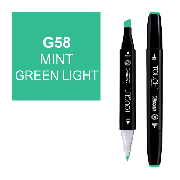 Touch Twin Marker Çizim Kalemi G58 Mint Green Light ürün görseli