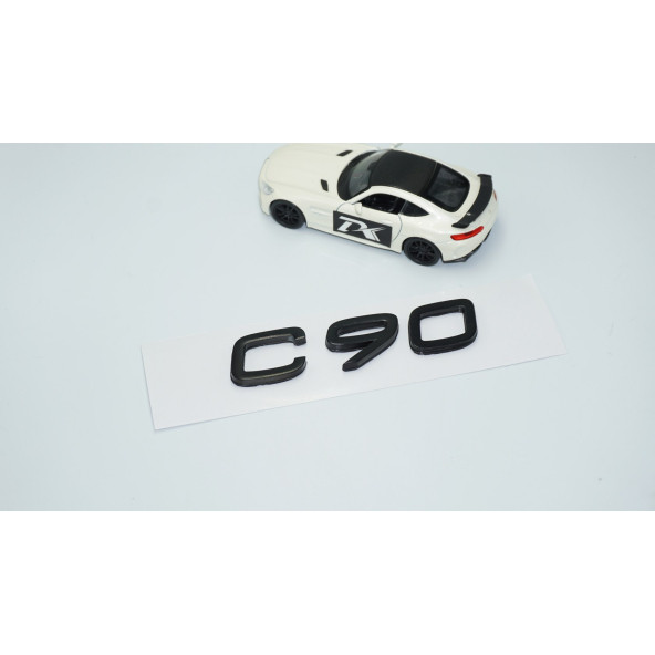 DK Tuning C90 Siyah ABS 3M 3D Bagaj Yazı Logo Volvo İle Uyumlu - Resim 2