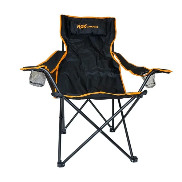 Rox Camping Katlanır Kamp Sandalyesi - Siyah - Resim 3