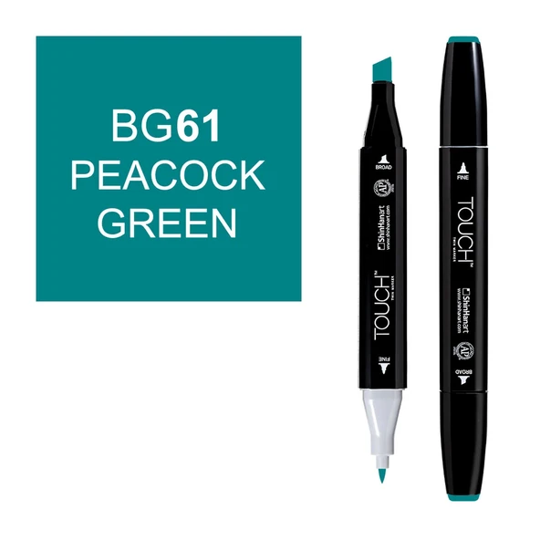 Touch Twin Marker Çizim Kalemi BG61 Peacock Green ürün görseli