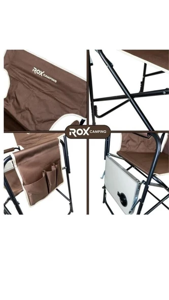 Rox Camping Fonk. Sehpalı Kamp Sand.. -Kahverengi - Resim 3