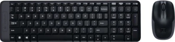 Logitech MK220 Kablosuz Q Klavye Mouse Set Siyah - 1