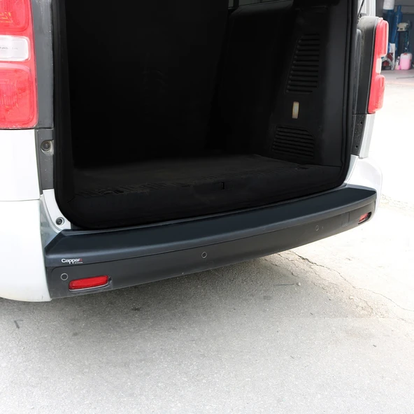 Citroen Jumpy 2017- Yılı ve Sonrası Uyumlu Arka Tampon Eşiği Mat - Resim 4