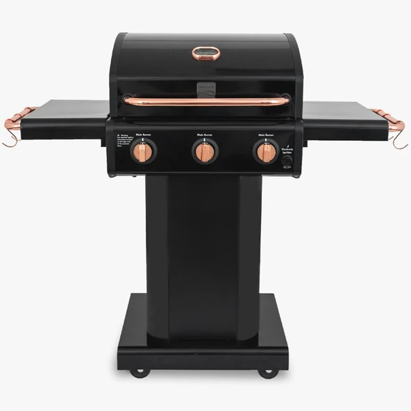 Kenmore PG-4030400LN-BC Gazlı 3 Ocaklı Barbekü - Siyah