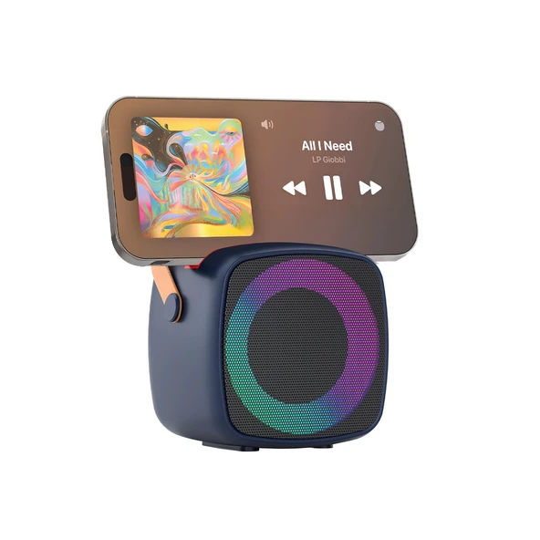 Polosmart FS105 Taşınabilir Şarjlı Kablosuz Bluetooth Hoparlör 1200 mAh Speaker Siyah - 3