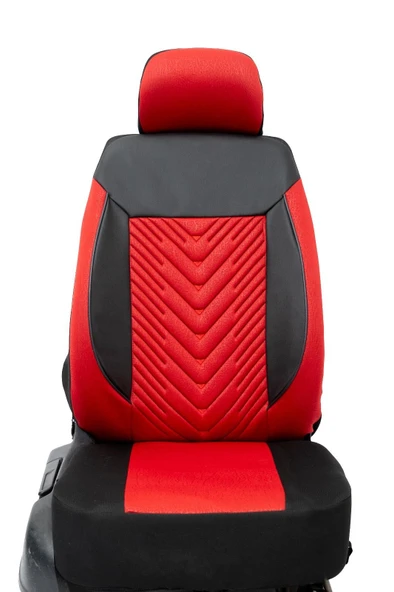 Ceylan oto koltuk kılıfı kırmızı renk arka koltuk standart üçlü