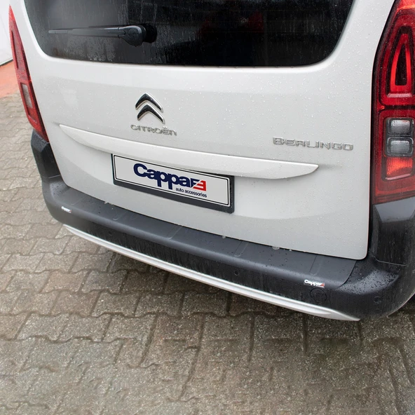 Citroen Berlingo 2019- Yılı ve Sonrası Uyumlu Arka Tampon Eşiği Mat - Resim 8