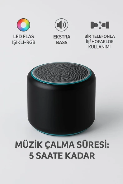 Bunnys Op Po A5 Pro Uyumlu Kompakt Bluetooth Hoparlör – Uzun Pil Ömrü (5 Saat) | Kablosuz Hoparlör ürün görseli