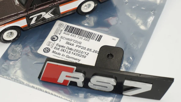 DK Tuning RS7 Gri Kırmızı Ön Panjur Logo Arma Audi İle Uyumlu - Resim 7