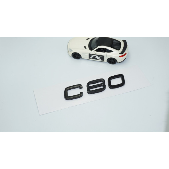 DK Tuning C80 Siyah ABS 3M 3D Bagaj Yazı Logo Volvo İle Uyumlu - 2