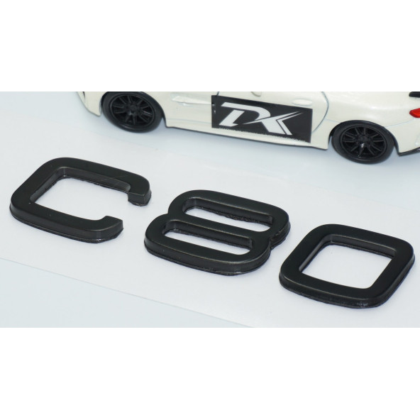 DK Tuning C80 Siyah ABS 3M 3D Bagaj Yazı Logo Volvo İle Uyumlu - 3