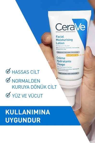 CeraVe Spf50 Güneş Korumalı Nemlendirici Yüz Kremi