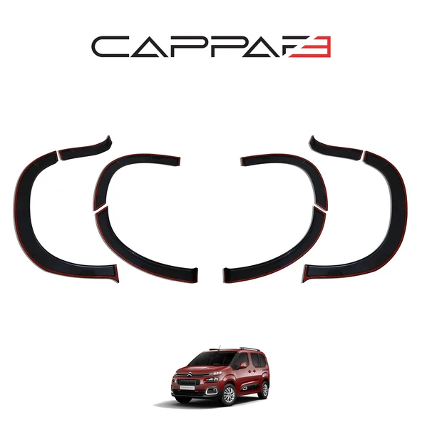 Citroen Berlingo 2019- Yılı ve Sonrası Uyumlu Çamurluk Dodik 8 Parça - Resim 3