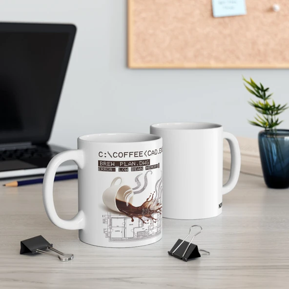 Mimarlar İçin Kupa Bardak AutoCAD Hatası Mimarlara Özel Sanatsal Ve Akıllıca Tasarım Hediyesi - 3