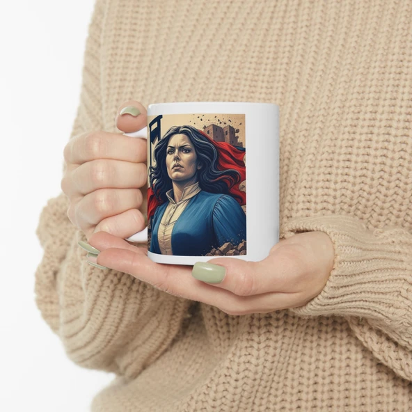 Fransız Devrimi Kupa Bardak Marie Antoinette Temalı Sanatsal Hediyelik Bardak - 2