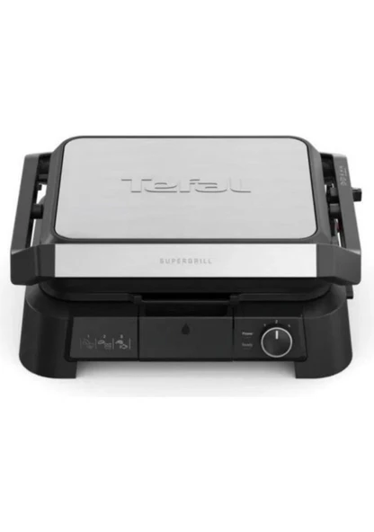 SuperGrill 3in1 4 Porsiyon Kapasiteli 2000 Watt Barbekü Izgara ve Tost Makinesi - Inox ürün görseli