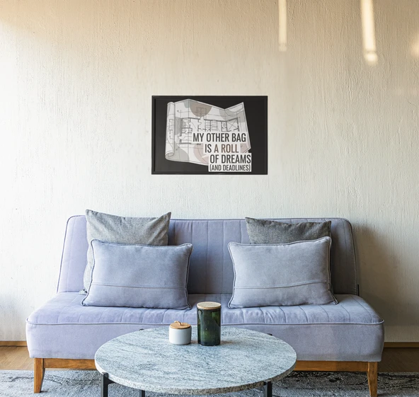 Mimarlara Özel Sanatsal Çerçeveli Tablo Tasarım Tutkunları için Modern Dekor 30x42 cm - 2