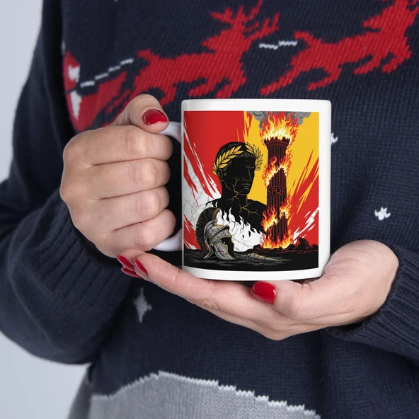 Roma İmparatorluğu Kupa Bardak Sezar ve Tarih Tasarımlı Özel Kupa Bardak Hediyesi