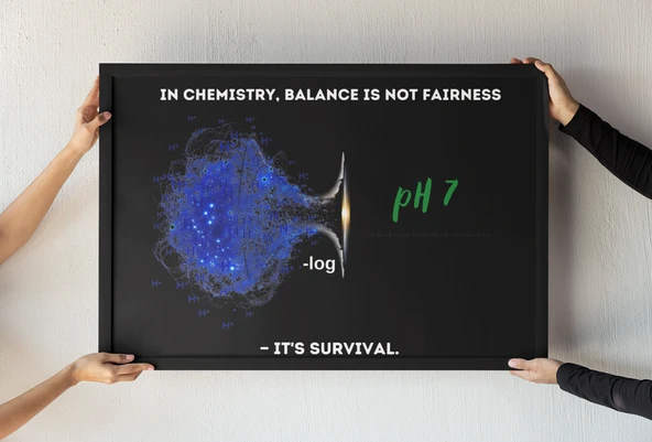 Kimya Temalı Çerçeveli Tablo Kimyacılar ve Bilim Severler İçin Eğlenceli Duvar Dekor 30x42 cm