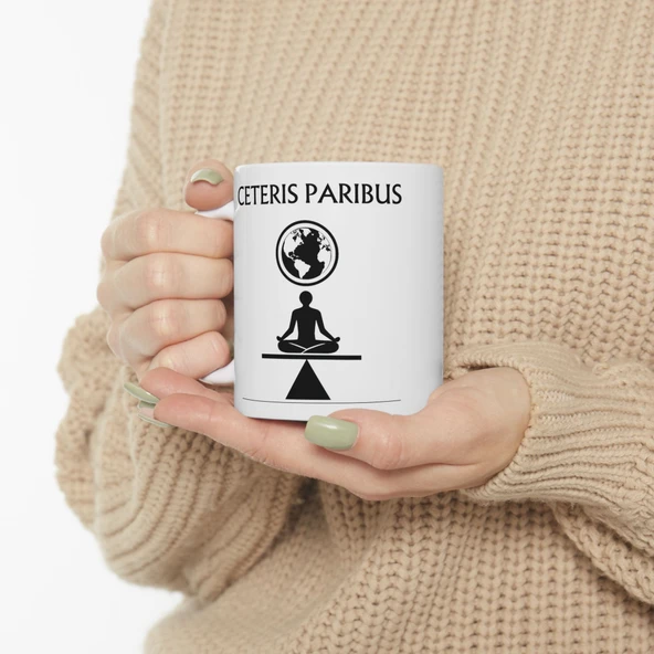 Ceteris Paribus Kupa Denge ve Uyumu Yansıtan Felsefi ve Ekonomi Temalı Tasarım Hediyesi - 5