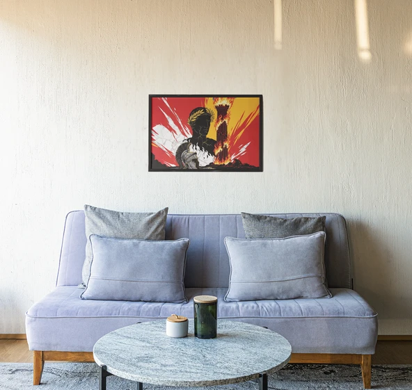 Roma’nın Çöküşü Çerçeveli Tablo SPQR İmparator Büstü Roma İmparatorluğu Dekor 30x42 cm - 2