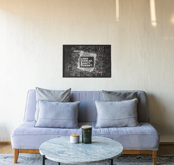 Mimarlara Özel Çerçeveli Tablo Sanatsal Mimarlık Dekoru Tasarım Tutkunlarına Özel Hediyelik 30x42 cm - 2