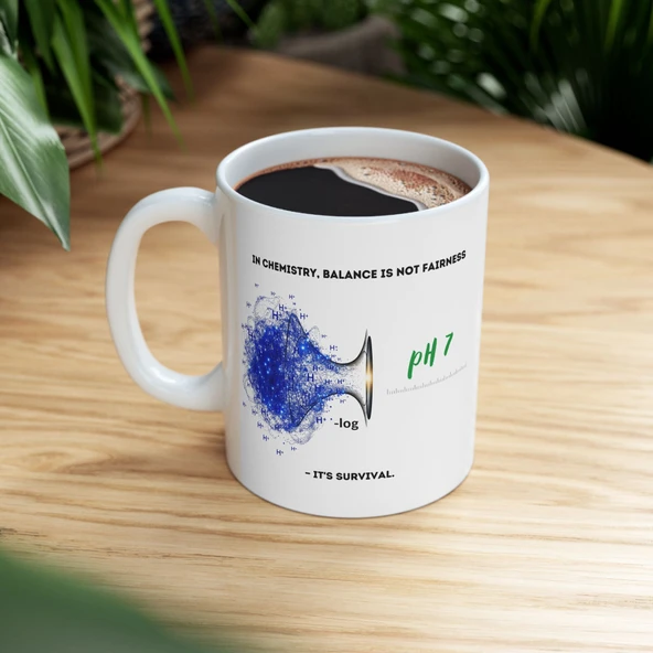 Kimya Temalı Beyaz Kupa Bardak Kimyacılar ve Bilim Severler İçin Eğlenceli Hediye - 2