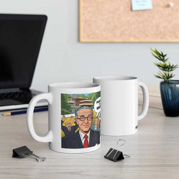 Mimarlık Mizah Kupa Bardak Frank Lloyd Wright Zaha Hadid Tasarım Mimar Hediye Porselen Kahve Kupası - 3