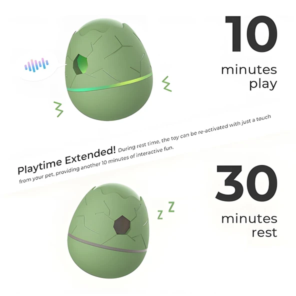 Cheerble Şarjlı Kedi Köpek Ödül Topu Oyuncağı Yeşil 8x8x10Cm - 6