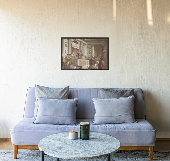 Roma Senatosu Mizahi Çerçeveli Tablo Ave Algorithmus ve Sosyal Medya Dekoru  30x42 cm - 2