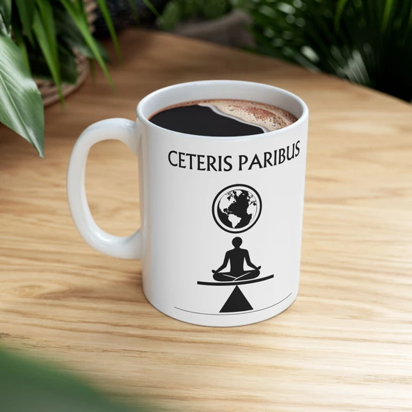 Ceteris Paribus Kupa  Denge ve Uyumu Yansıtan Felsefi ve Ekonomi Temalı Tasarım Hediyesi - 2