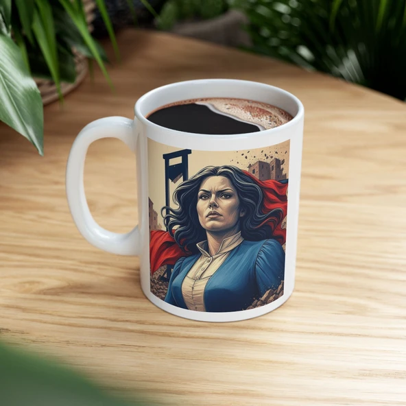 Fransız Devrimi Kupa Bardak Marie Antoinette Temalı Sanatsal Hediyelik Bardak - 4