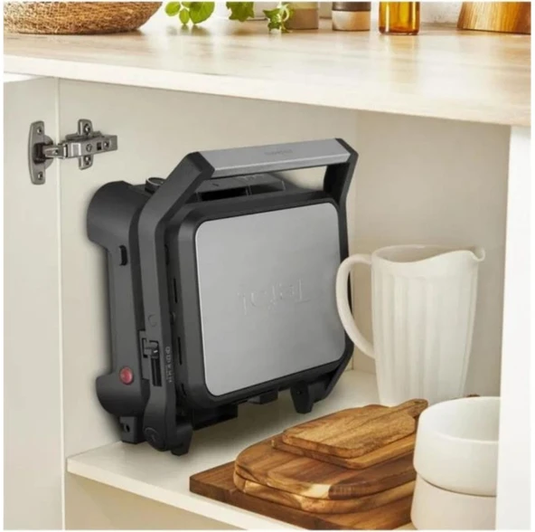 SuperGrill 3in1 4 Porsiyon Kapasiteli 2000 Watt Barbekü Izgara ve Tost Makinesi - Inox - Resim 3