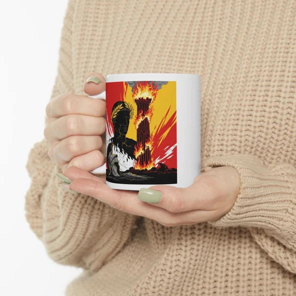 Roma İmparatorluğu Kupa Bardak Sezar ve Tarih Tasarımlı Özel Kupa Bardak Hediyesi - 2