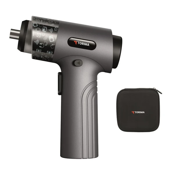 Torima TTS-01 Gri 30 Parça Sarjlı Tornavida Seti – Led Işıklı, Mıknatıslı, Type-c - Resim 7