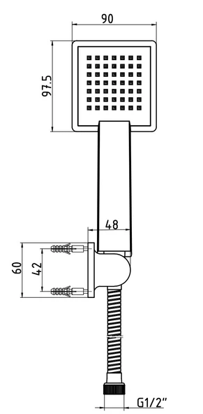 Ar Alnus El Duşu Tek Fonksiyonlu Duş Seti 102117362 - 2