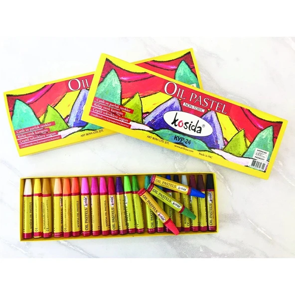 Supertrend Oil Pastel Yağlı Pastel Boya Plastik Çantalı 24 Renk ürün görseli