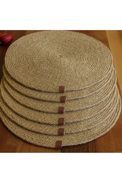 Haw jute hasır supla 6 adet 32x32 - 1