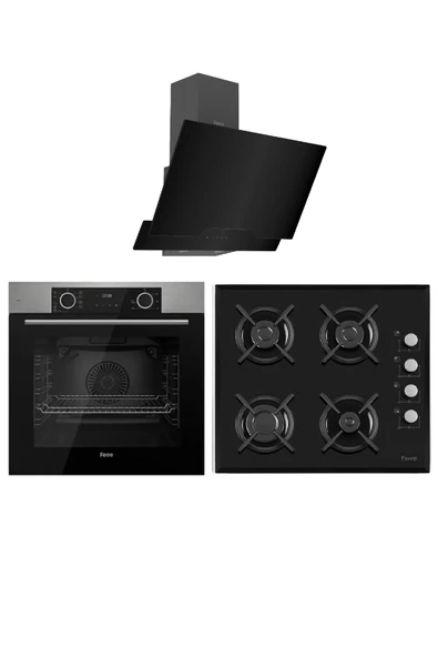 Ferre FRYART HAVA FRİTÖZÜ ANKASTRE SİYAH SET (XE63MI+1140+D063) ürün görseli