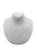 Süet Kumaş Rose Manken Gri Renk 20/18 Cm Kolye Gerdanlık Takı Sergileme Mankeni - 2