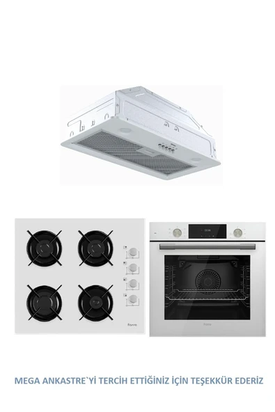 Ferre GLİNE SERİSİ GÖMME ASPİRAÖR MEGA ANKASTRE SET(D051+2140+QMS63CB) ürün görseli