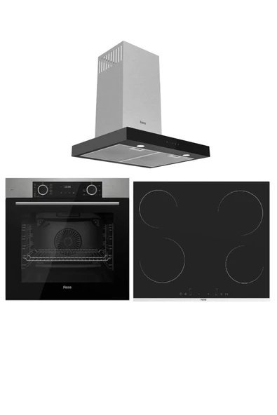 Ferre FRYART VİTRO SERİSİ SİYAH ANKASTRE SET (XE63Mİ-MS261-D100) ürün görseli