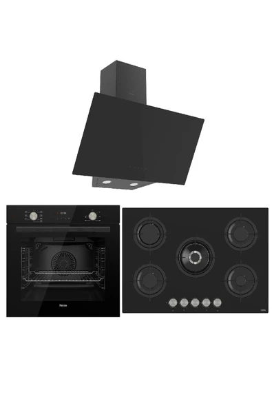 Ferre Flowart Serisi Mega Ankastre Set (qms63cs/rs035/d077) ürün görseli