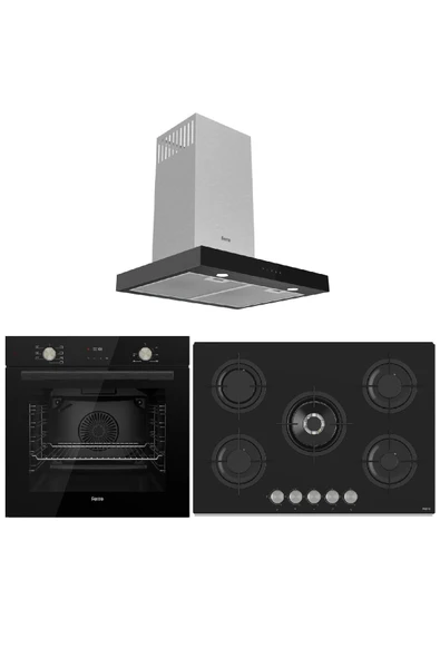 Ferre Flowart Serisi Mega Ankastre Set (qms63cs/rs035/d100) ürün görseli