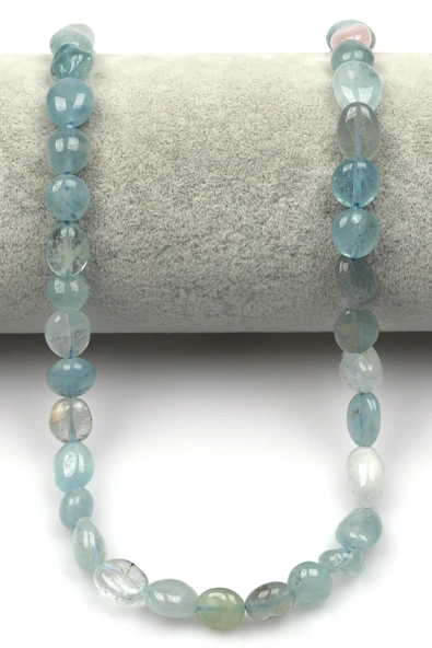 Akuamarin Doğaltaş Dizi 8 x 11 mm Özel Kesim - Resim 2